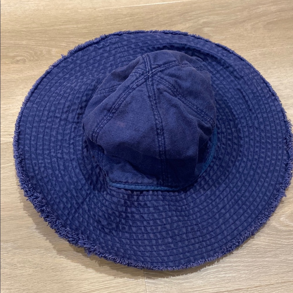 Vintage 2000s GAP Girls Blue Sun Hat Wide Brim Dark Blue‎ Size S/M